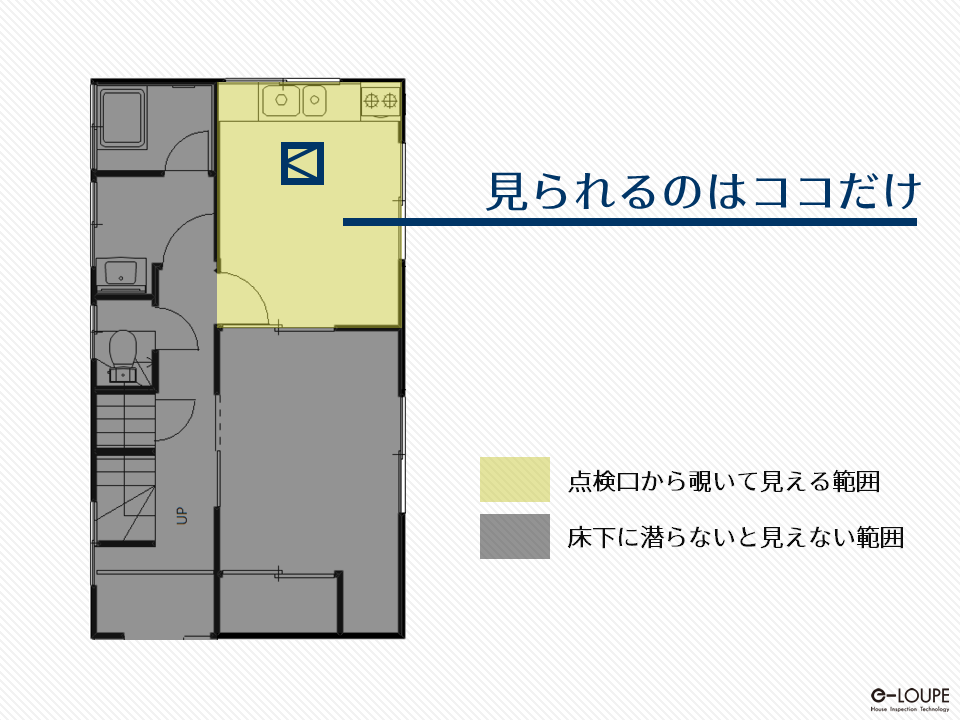 点検口から見える床下の範囲